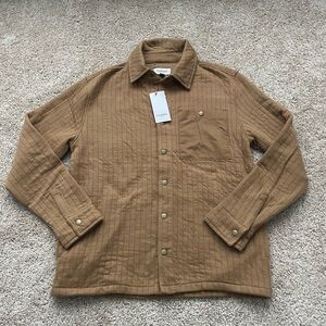 Goodfellow & Co Men's Brown Quilted Shirt Jacket Size Small NWT